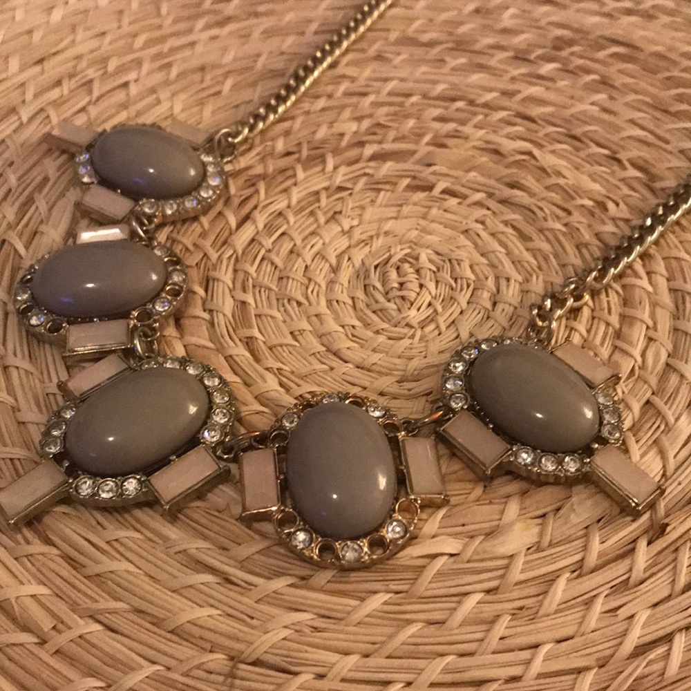 Grey Statement Necklace
